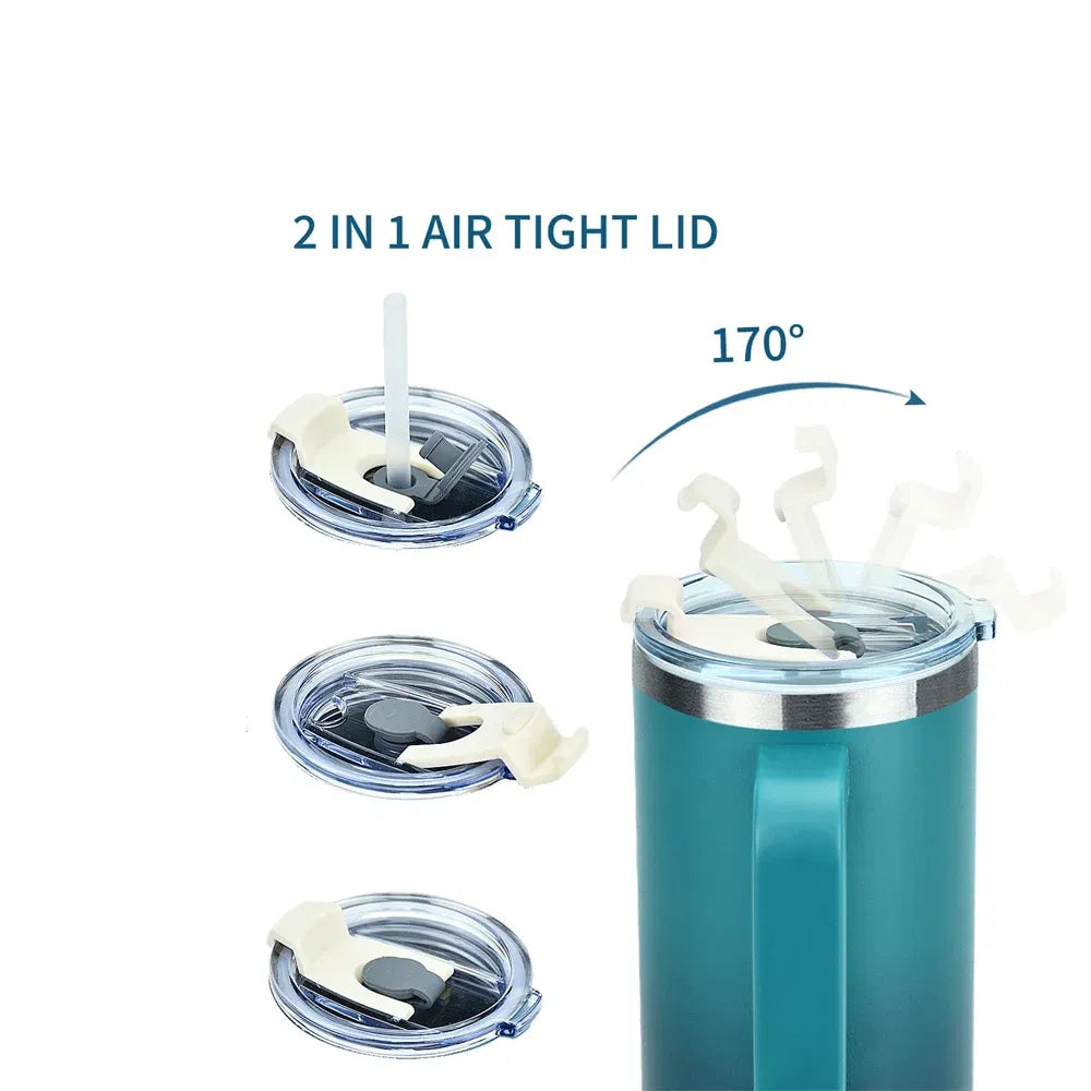 Color: Dull - Replacement Lid For Stanley Adventure Quencher Travel Tumbler 40oz Clear Spill Proof Tumbler Cover For Stanley Cup Accessories