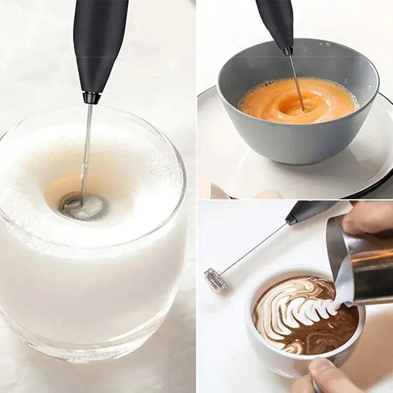 Color: MULTI - 2-in-1 multi-function USB Rechargeable Electric Egg Beater Baking Mixer Milk Frother Kitchen Gadgets Coffee Stirrer Tools Dining