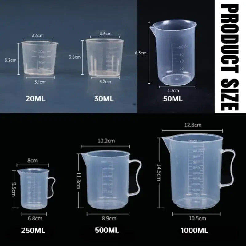 Color: Burgundy, Ships From: CHINA - Clear Plastic Graduated Measuring Cupws Househould Portable Baking Beaker Liquid Measure Jug Transparent Cup Container
