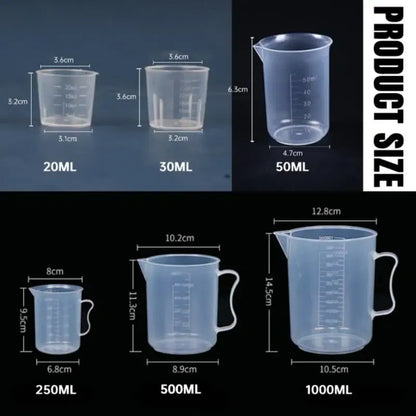 Color: Burgundy, Ships From: CHINA - Clear Plastic Graduated Measuring Cupws Househould Portable Baking Beaker Liquid Measure Jug Transparent Cup Container