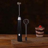 Color: MULTI - 2-in-1 multi-function USB Rechargeable Electric Egg Beater Baking Mixer Milk Frother Kitchen Gadgets Coffee Stirrer Tools Dining