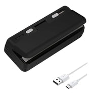 Color: Rose Gold - Mini Plastic Bag Sealer Heat Bag Sealing Machine Food Packaging Plastic Bags Sealer Clip Bag Handheld Rechargeable Heat Sealer