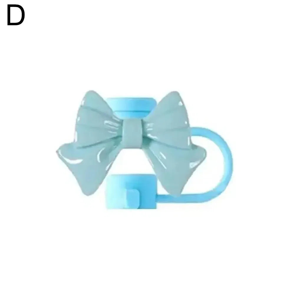 Color: Colorful, Ships From: CN - Bow Straw Cap Covers Toppers Silicone Accessories For Stanley Cups 30&40 Oz Tumbler And With 1pc Protective Boot ??