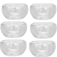 Color: light green, Capacity: 301-400ml - 2/6Pcs Double Layer Glass Tea Cup Set Transparent Drinkware Coffee Milk Water Mug Multi-Purpose Brewings Tea Cup Kitchen Tools