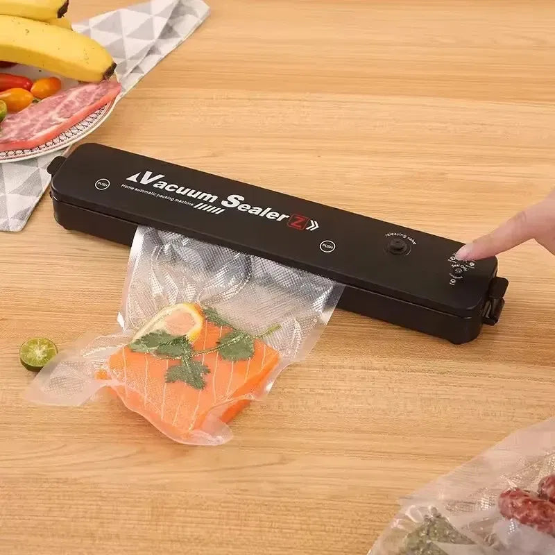 Color: Red - Automatic packaging machine food vacuum sealing machine portable household vacuum food sealing kitchen helper 220V