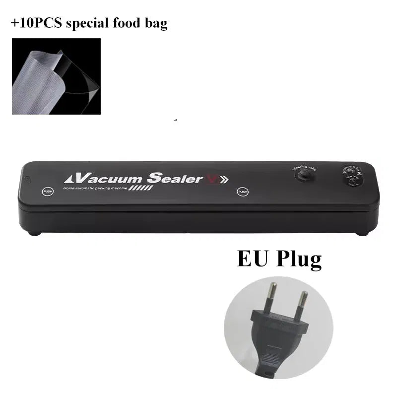 Color: Red - Automatic packaging machine food vacuum sealing machine portable household vacuum food sealing kitchen helper 220V