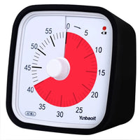 Color: black - Yunbaoit VT01 Upgraded 60 Minute Visual Timer with Protective Case Silent Countdown Timer for Kids