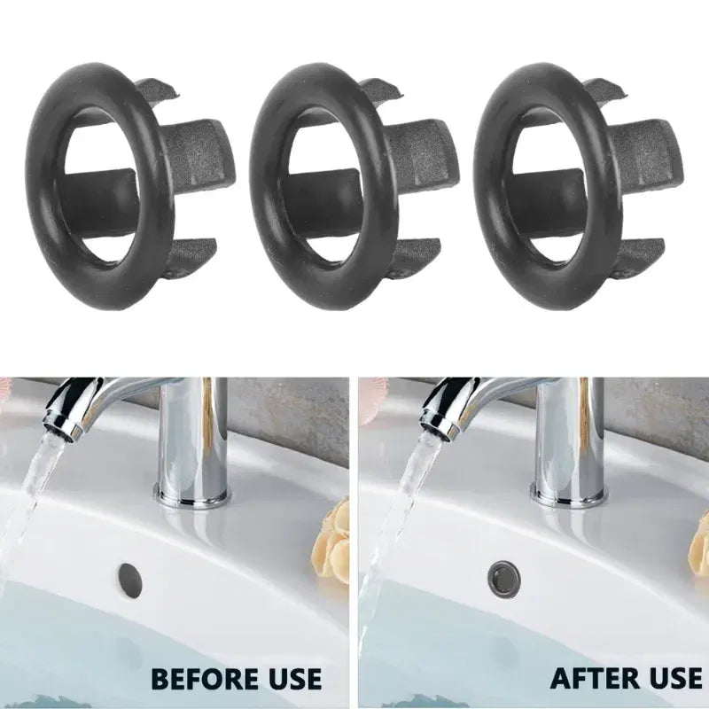 Color: Yellow, Outer Diameter: 76mm - 4/1pcs Sink Hole Round Overflow Cover Kitchen Basin Trim Hollow Overflow Ring Plug Bathroom Wash Basin Overflow Ring Accessories