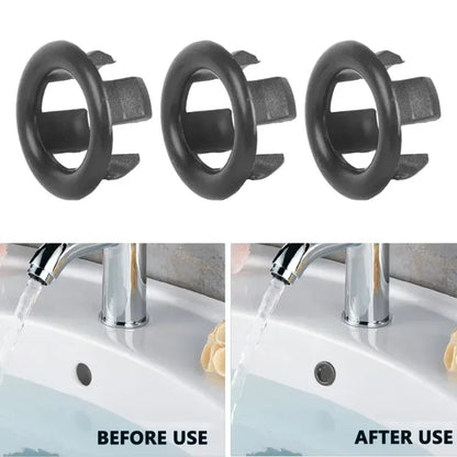 Color: Yellow, Outer Diameter: 76mm - 4/1pcs Sink Hole Round Overflow Cover Kitchen Basin Trim Hollow Overflow Ring Plug Bathroom Wash Basin Overflow Ring Accessories