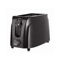 Brentwood 2 Slice Cool Touch Toaster in Black - Even Toasting, 6 Shades, Easy Clean Crumb Tray