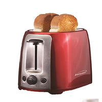 Vibrant Red & Stainless Steel 2-Slice Cool Touch Toaster: Perfect Toast Every Time!