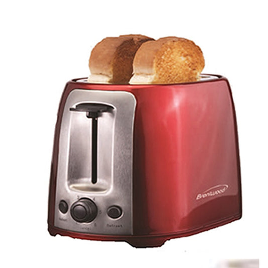 Vibrant Red & Stainless Steel 2-Slice Cool Touch Toaster: Perfect Toast Every Time!