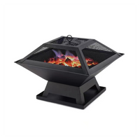 Modernisation Square BBQ Grill Outdoor Heater Garden Outdoor Fireplace Portable Fire Pit Contracted Barbecue Brazier Wood Stove