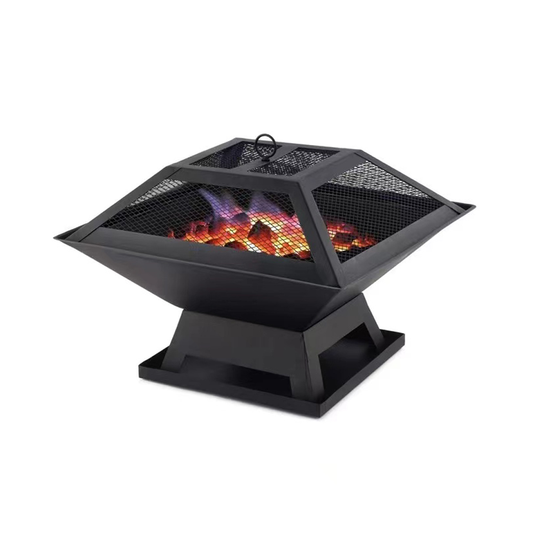 Modernisation Square BBQ Grill Outdoor Heater Garden Outdoor Fireplace Portable Fire Pit Contracted Barbecue Brazier Wood Stove