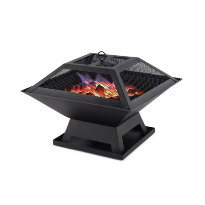 Modernisation Square BBQ Grill Outdoor Heater Garden Outdoor Fireplace Portable Fire Pit Contracted Barbecue Brazier Wood Stove