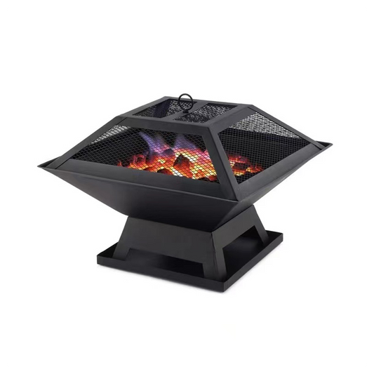 Modernisation Square BBQ Grill Outdoor Heater Garden Outdoor Fireplace Portable Fire Pit Contracted Barbecue Brazier Wood Stove