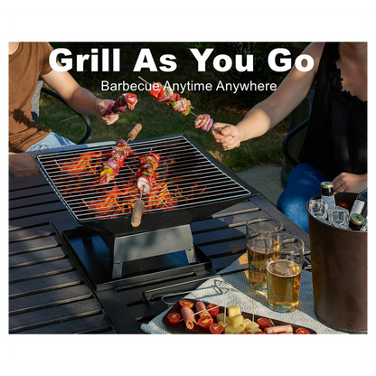 Modernisation Square BBQ Grill Outdoor Heater Garden Outdoor Fireplace Portable Fire Pit Contracted Barbecue Brazier Wood Stove