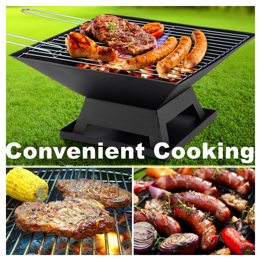 Modernisation Square BBQ Grill Outdoor Heater Garden Outdoor Fireplace Portable Fire Pit Contracted Barbecue Brazier Wood Stove