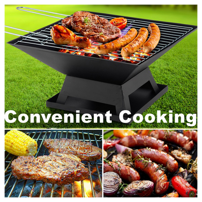 Modernisation Square BBQ Grill Outdoor Heater Garden Outdoor Fireplace Portable Fire Pit Contracted Barbecue Brazier Wood Stove