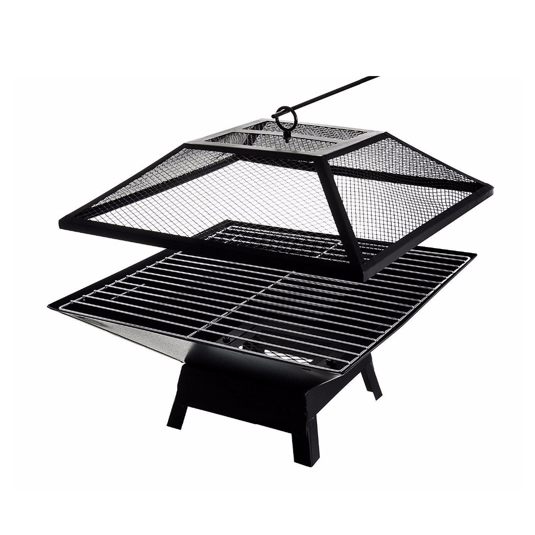 Modernisation Square BBQ Grill Outdoor Heater Garden Outdoor Fireplace Portable Fire Pit Contracted Barbecue Brazier Wood Stove