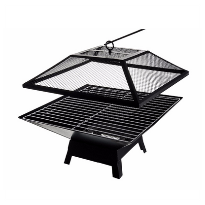 Modernisation Square BBQ Grill Outdoor Heater Garden Outdoor Fireplace Portable Fire Pit Contracted Barbecue Brazier Wood Stove