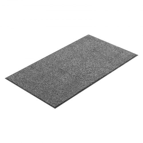 Front Door Mat, 5 x 3 ft Commercial Floor Mat for Indoor and Outdoor, Industrial Entrance Carpet with PVC Backing, Heavy Duty Washable Entry Rug for Hallway, Kitchen, Balcony, Garage, Grey