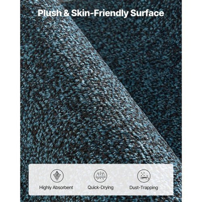 Front Door Mat, 6 x 4 ft Commercial Floor Mat for Indoor and Outdoor, Industrial Entrance Carpet with PVC Backing, Heavy Duty Washable Entry Rug for Hallway, Kitchen, Balcony, Garage, Slate Blue