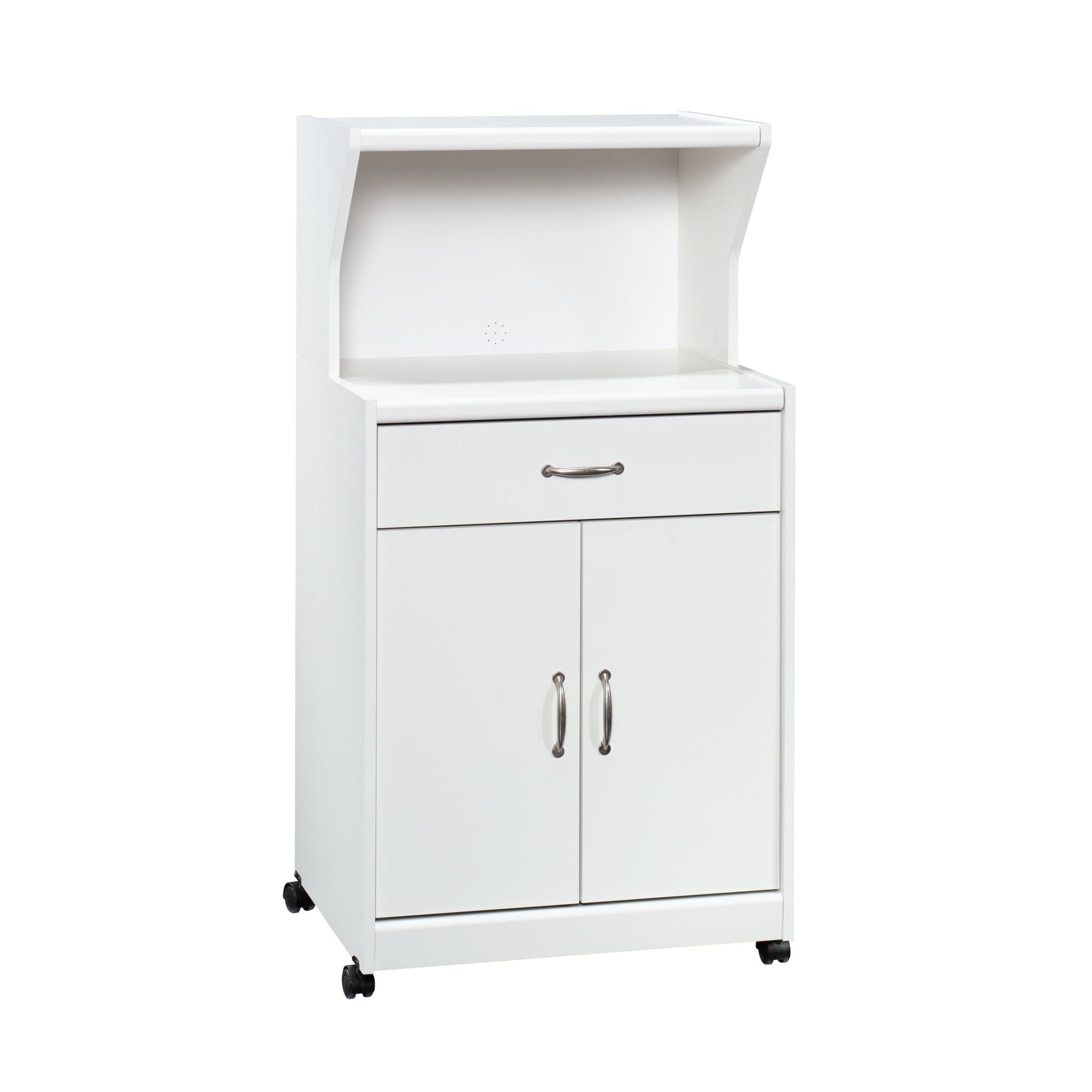 Sauder Kitchen Cart for Microwave in Soft White, Soft White Finish