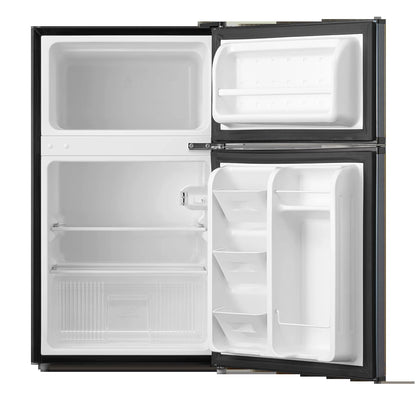 Arctic King 3.2 Cu Ft Two Door Mini Fridge with Freezer, Stainless Steel, E-Star