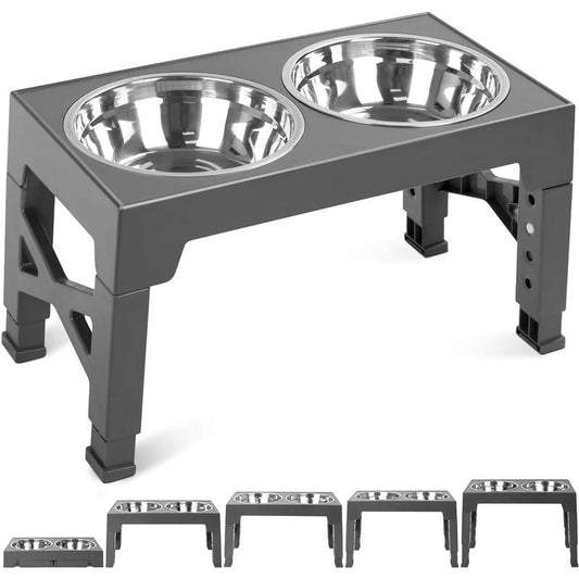 Niubya Adjustable Dog Bowls: Elevate Mealtime for Pets of All Sizes