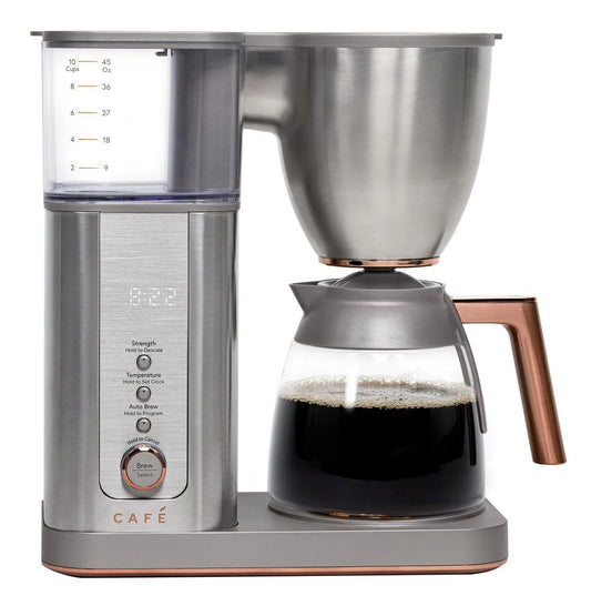 Café Specialty Drip Coffee Maker with 10-Cup Glass Carafe, Wi-Fi Enabled Voice-To-Brew Technology, SCA Certified Barista-Quality Brew, Stainless Steel Finish