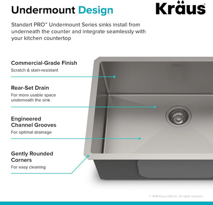 Standart PRO 28" Undermount Stainless Steel Sink: A Harmonious Fusion of Style and Functionality for Your Kitchen Upgrade