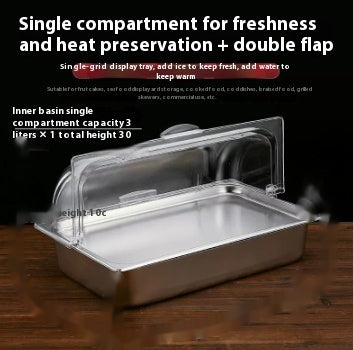 Style: Style 2 - Stainless Steel Dining Plate Display Box With Cold Insulation, Dust Prevention, And Moisture Resistance