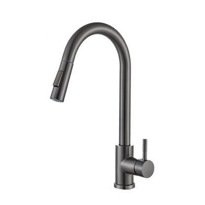 Kitchen Faucet Brushed Gold Pull Out Kitchen Sink Water Tap Single Handle Mixer Tap 360 Rotation Kitchen Shower Faucet