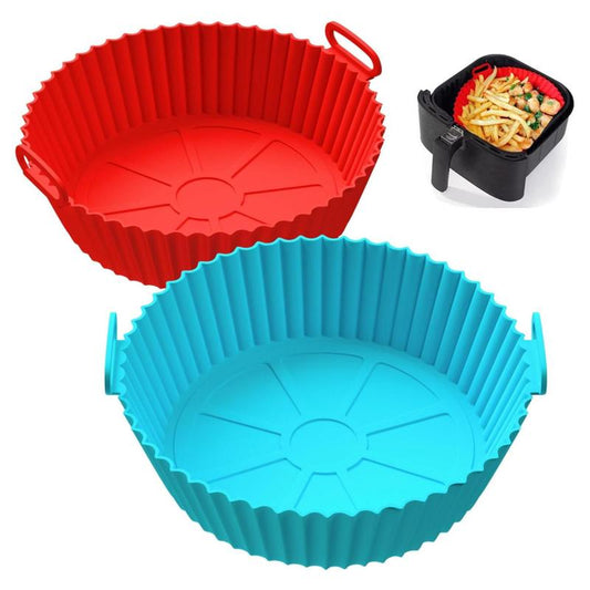 Air Fryer Silicone Liner, 2Pcs Reusable Air Fryer Replacement Basket, Fits 3 to 5 QT Air Fryer, Kitchen Gadgets, Kitchen Accessories, Kitchen Utensils
