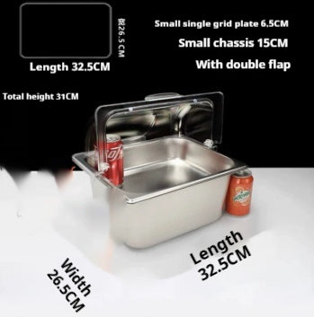 Style: Style 5 - Stainless Steel Dining Plate Display Box With Cold Insulation, Dust Prevention, And Moisture Resistance