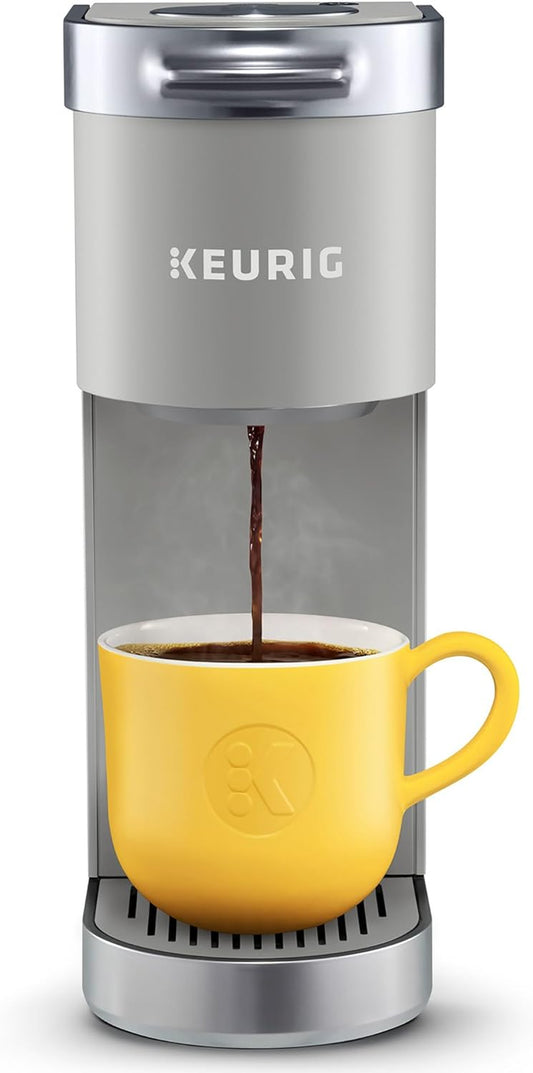 Keurig K-Mini Plus Coffee Maker - Compact & Convenient Single Serve with 6-12oz Brew Sizes, Holds 9 K-Cup Pods, Travel Mug Friendly - Studio Gray