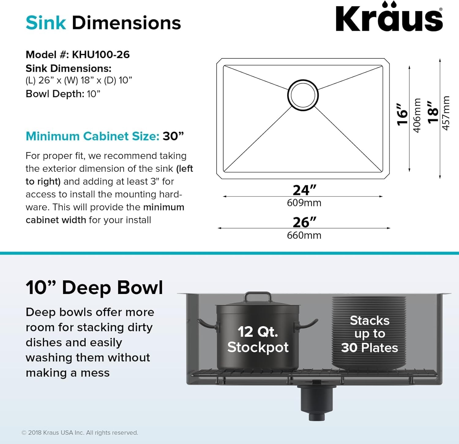 Standart PRO 26" Undermount Stainless Steel Sink: A Stylish and Durable Kitchen Upgrade