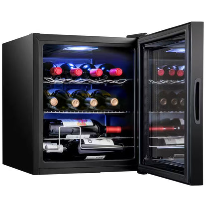 Wine Fridge, Small Freestanding Wine Refrigerator, 12 Bottle Wine Cooler