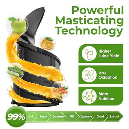 Masticating Juicer Machines, 350W Slow Cold Press Juicer with Stainless Steel