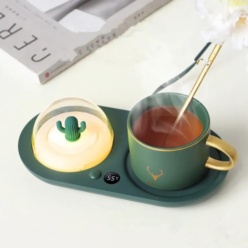 Multicolor Aromatherapy Night Lamp, Pad, Cup/Bowl Warmer. Keep Coffee, Tea, Drinks and Soup Warm - Office & Home Decoration - Essential Oils Diffuser Cool Humidifier