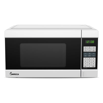 Impecca 1.1 Cubic Feet Microwave, Sleek Countertop Design, White
