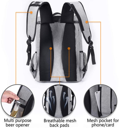 Lightweight Leakproof Backpack Cooler - Perfect for Beach Days, Picnics, and Camping - Holds 30 Cans and Keeps Drinks Icy