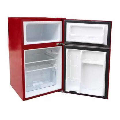 Retro 3.2 Cu. Ft. Two-Door Mini Refrigerator in Red