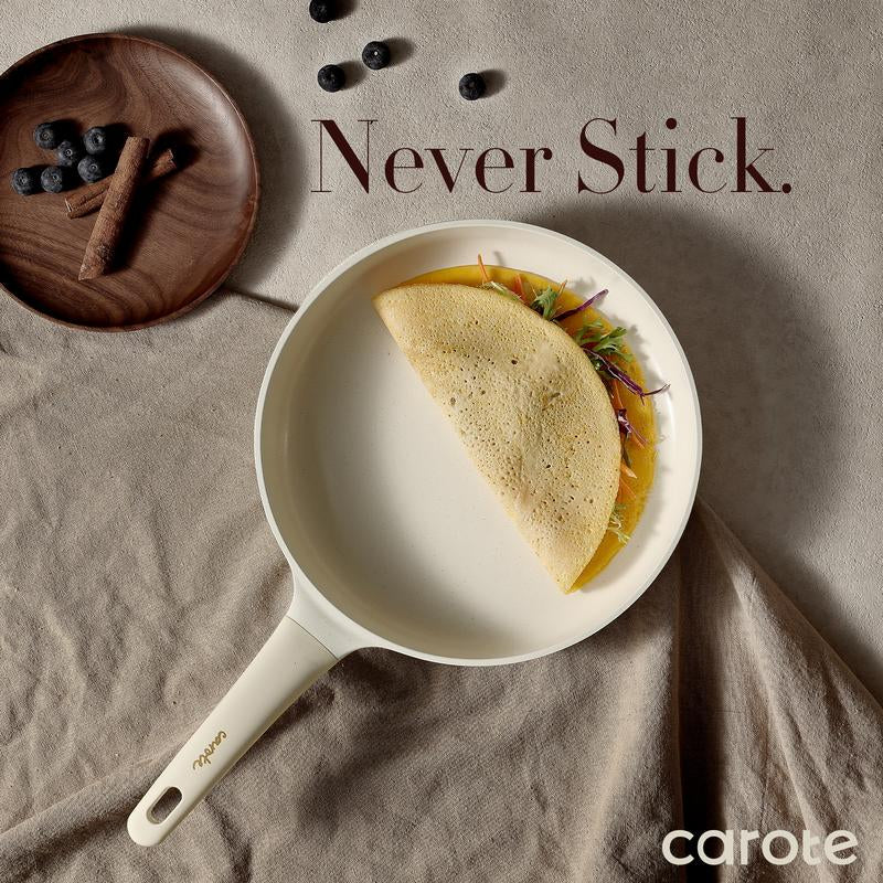 CAROTE 12-Piece Nonstick Cookware Set - Healthy, PFOS & PFOA Free for All Your Culinary Needs