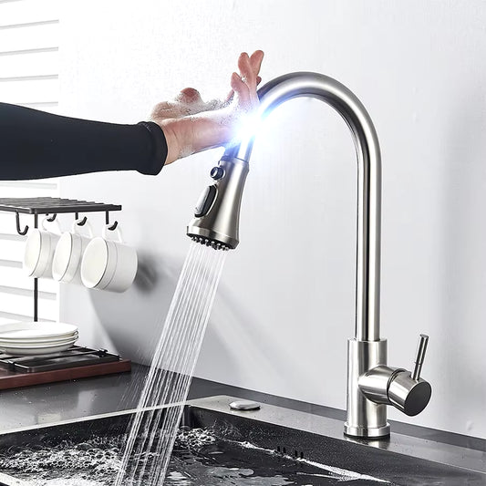 Pull Out Sensor Black Kitchen Faucet Sensitive Touch Control Faucet Mixer for Kitchen Touch Sensor Kitchen Mixer Tap