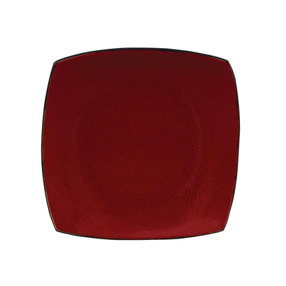 Gibson Soho Lounge 40-Piece Square Dinnerware Set in Red