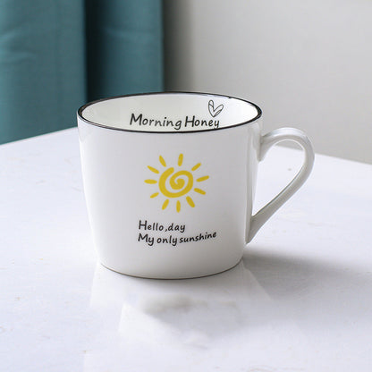 Simple And Large-capacity Coffee Household Ceramic Trend Drinking Cup