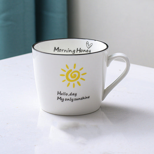 Simple And Large-capacity Coffee Household Ceramic Trend Drinking Cup