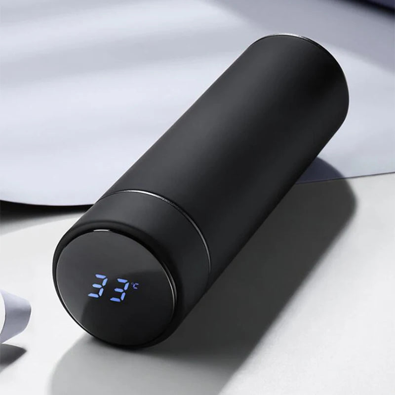 500ml Stainless Steel Smart Water Bottle with Temperature Display - Leakproof Vacuum Flask for Beverages - Perfect Holiday Gift